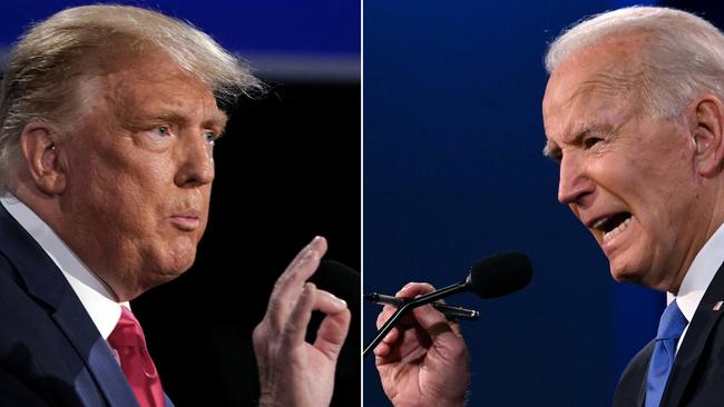 Donald Trump and Joe Biden will face-off in this week’s US presidential debate. Picture: Brendan Smialowski and Jim Watson / AFP.