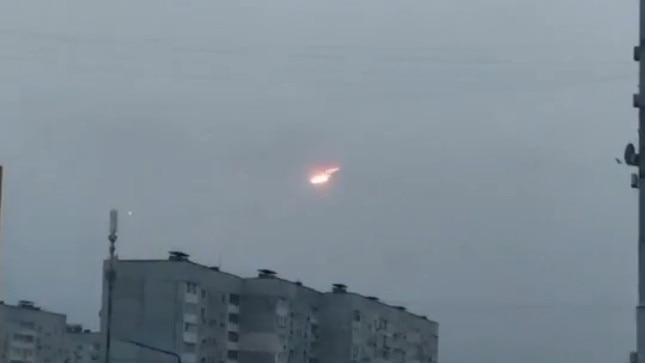 Enerhodar Mayor Dmytro Orlov posted video of bombing near nuclear power plant. Picture: Dmytro Orlov