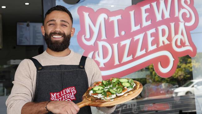 Jason Tarraf at the Mt Lewis Pizzeria in Bankstown. Picture: Damian Shaw