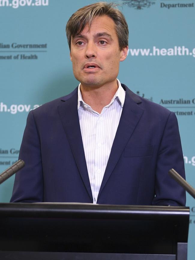 Deputy Chief Medical Officer Dr Nick Coatsworth. Picture: AAP