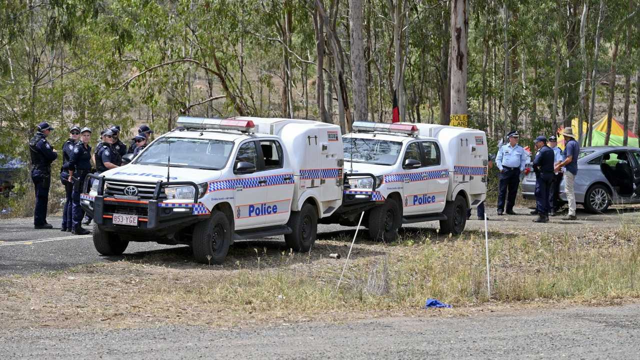 Deebing Creek Aboriginal protest camp broken up by police. Picture: Cordell Richardson