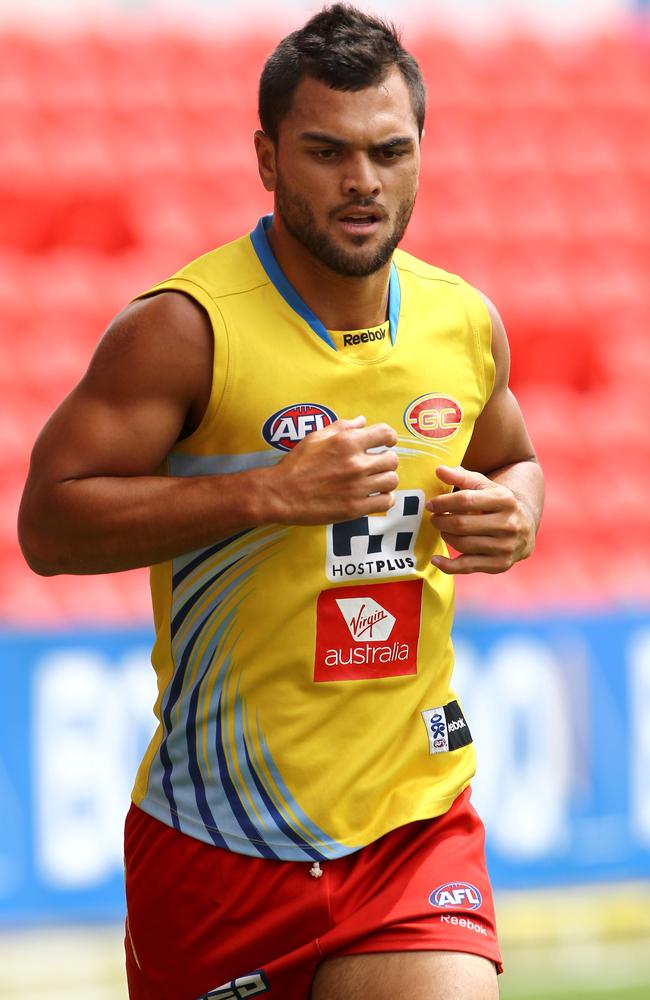 Karmichael Hunt during Gold Coast Suns training.