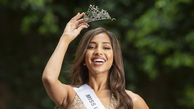 Maria Thattil is representing Australia at the Miss Universe pageant in Florida. Picture: Rob Leeson