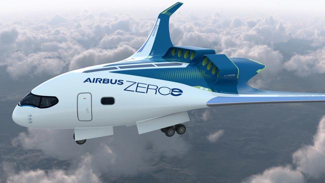 Airbus is hoping to have hydrogen-powered aircraft in the skies by 2035. Picture: Supplied