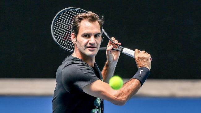 Roger Federer is playing down his Australian Open expectations. Picture: Tim Carrafa