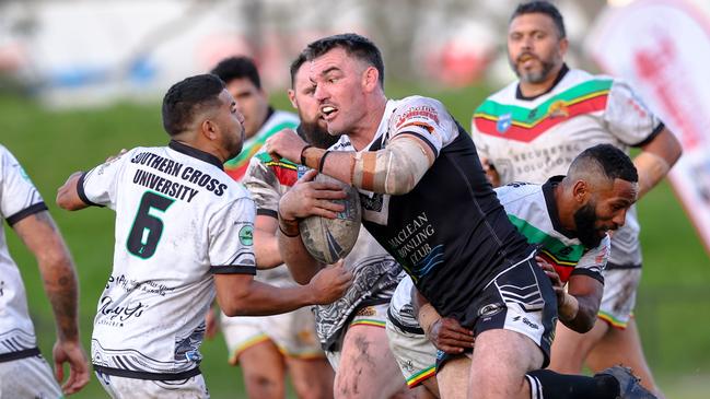 Luke Douglas in action for Lower Clarence. Picture: DC Sports Photography