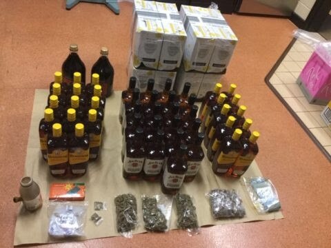 The two 36-year-olds will appear in Woorabinda Magistrates Court on August 14 after police allegedly found marijuana and 111 litres of alcohol.The 111 litres of alcohol consisted of 24 one litre bottles of rum, 21 one litre bottles of bourbon, 16 four litre wine casks and two one litre bottles of port