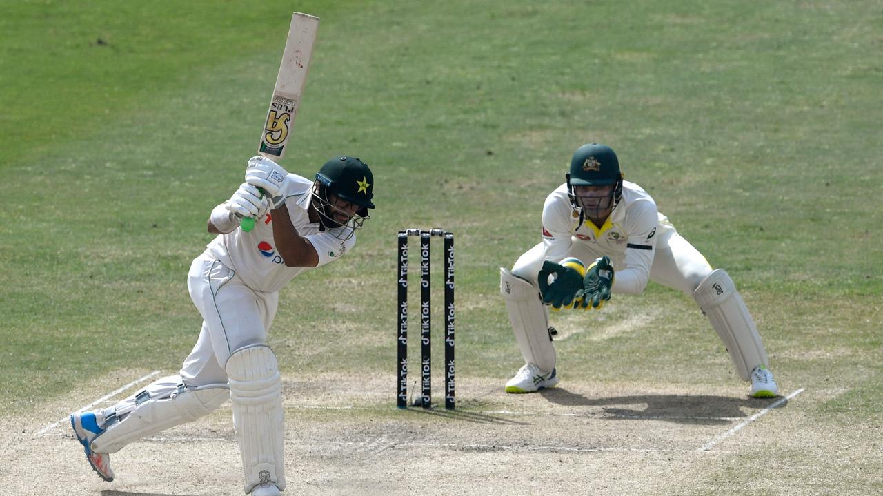 Imam-ul-Haq (L) couldn’t be stopped. (Photo by Aamir QURESHI / AFP)