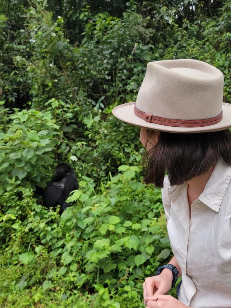 Riah Matthews observing one of the incredible creatures. Picture: news.com.au