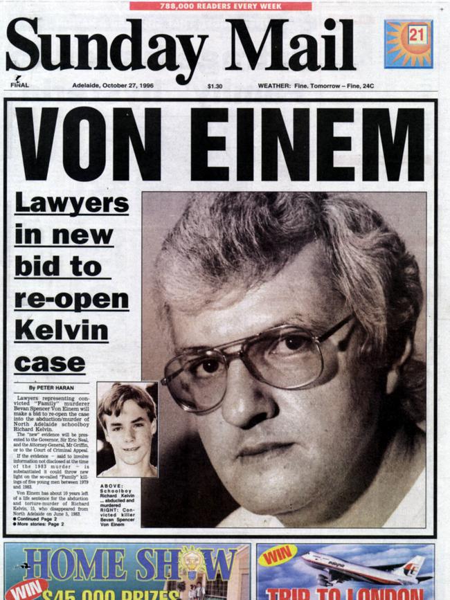 Front page coverage of von Einem’s case.