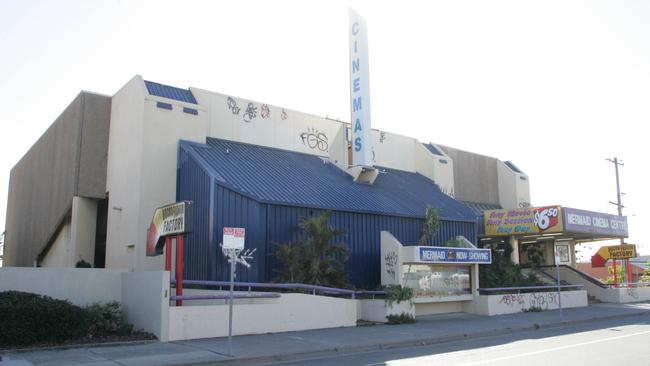 AUGUST 30, 2004: the heavily vandalised site of the Mermaid Beach cinema. Picture: Sarah Marshall