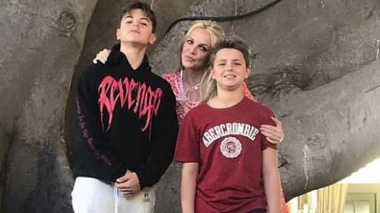 Britney Spears with sons Jayden and Sean. Picture: Instagram.