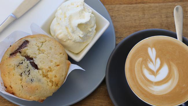 New cafe Espresso Moto at Coolangatta .Manager Jordan Stubbs at new restaurant with coffee and food from their menu. Picture Glenn hampson