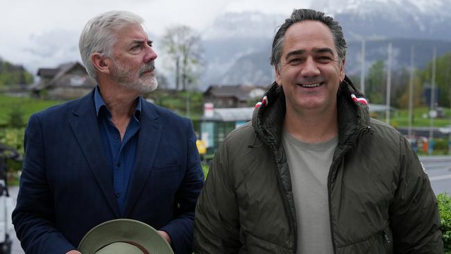 Shaun Micallef and Wippa headed over to Switzerland to explore the Wipflis’ Swiss history. Picture: Rob Meyer