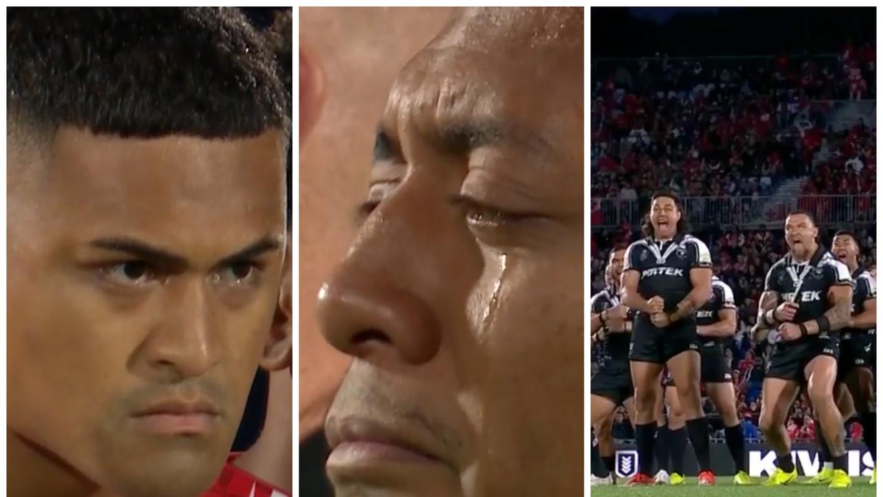 New Zealand and Tonga's powerful pregame display.