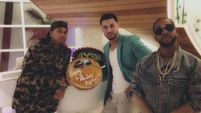 Tyga, Omarion and entourage visit Salim Mehajer's home in the lead up to wife Aysha’s 30th birthday party. Picture: Facebook