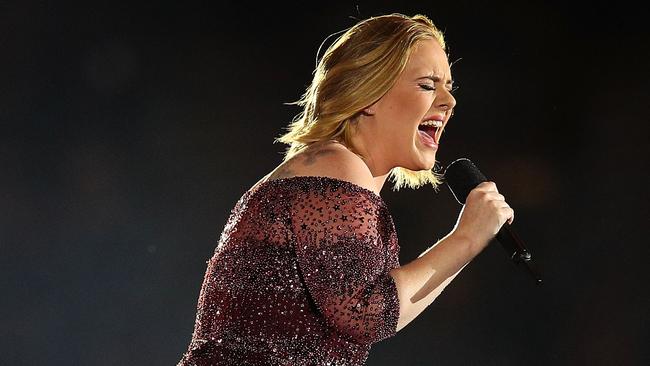 Adele performs at Etihad Stadium in Melbourne. Picture: Graham Denholm/Getty Images