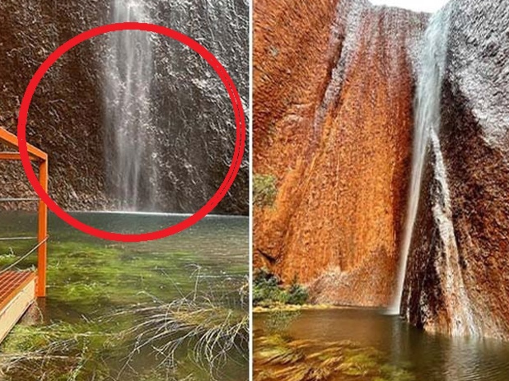 ‘Rare’ sight at Uluru amid massive downfall