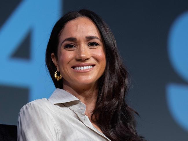 Britain's Meghan, Duchess of Sussex, attends the "Keynote: Breaking Barriers, Shaping Narratives: How Women Lead On and Off the Screen," during the SXSW 2024 Conference and Festivals at the Austin Convention Center on March 8, 2024, in Austin, Texas. Meghan Markle, the wife of Britain's Prince Harry, is launching a new lifestyle brand seemingly named after the couple's oceanside California home. An Instagram page and website for American Riviera Orchard went live without advance warning March 14, both featuring a gold-colored crest for the new venture. (Photo by SUZANNE CORDEIRO / AFP)