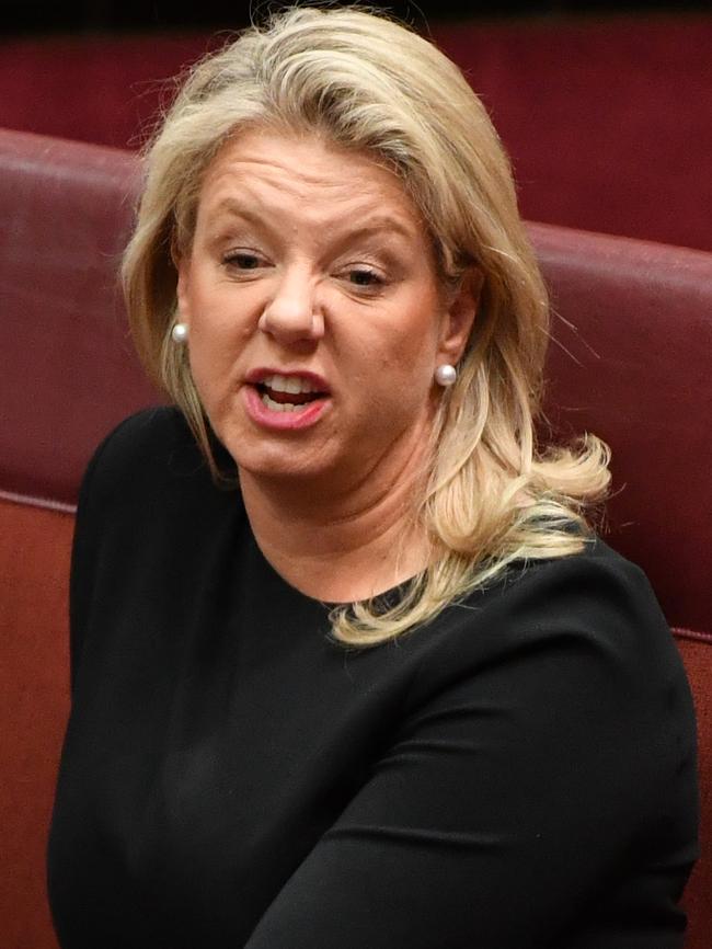 Agriculture Minister Bridget McKenzie in the Senate chamber. Picture: AAP