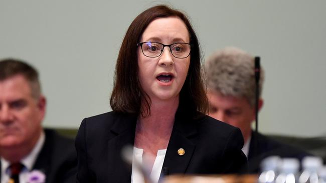 BRISBANE, AUSTRALIA – NewsWire Photos – MAY 26, 2021. Queensland Health Minister Yvette D'Ath speaks during Question Time at Parliament House. Picture: NCA NewsWire / Dan Peled