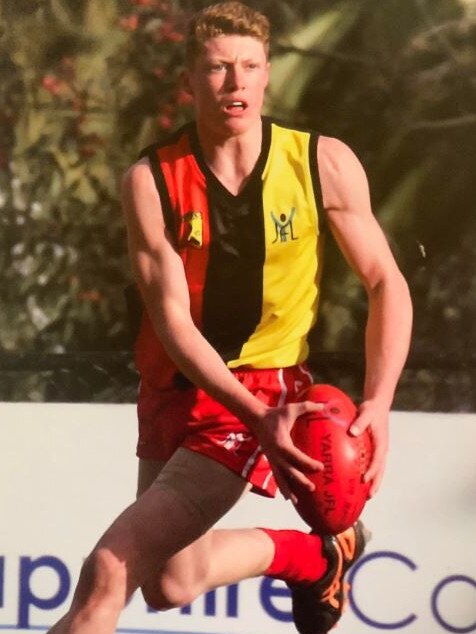 Matt Rowell in his junior days at Canterbury Cobras. Picture: Anne Dempsey