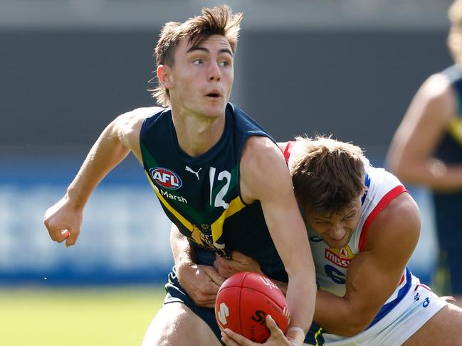 Jagga Smith had 50 disposals in a recent Coates League game. Picture: Michael Willson/AFL Photos via Getty Images