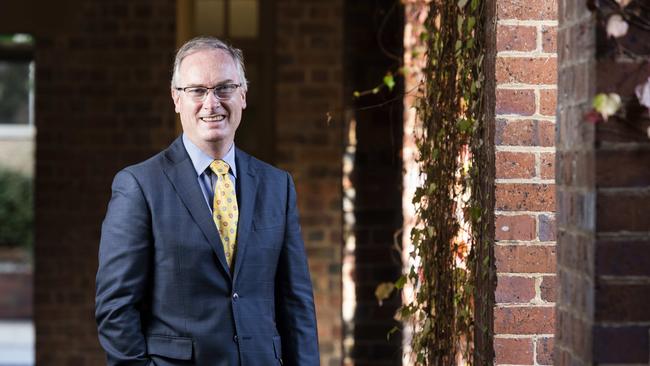 Geelong College principal Dr Peter Miller on the Newtown Campus. Picture: Dannika Bonser