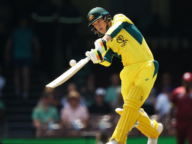 SYDNEY, AUSTRALIA - FEBRUARY 04: Jake Fraser-McGurk of Australia bats during game two of the Men's One Day International series between Australia and West Indies at Sydney Cricket Ground on February 04, 2024 in Sydney, Australia. (Photo by Matt King/Getty Images)