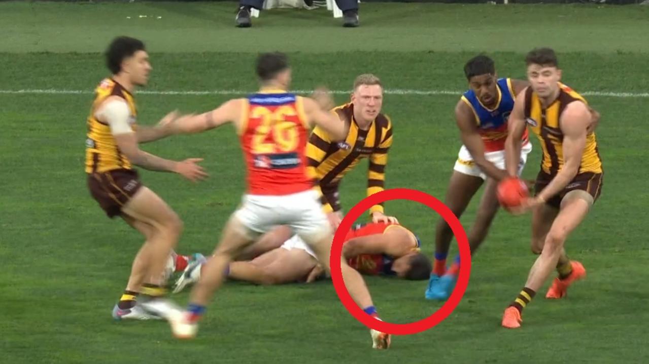 Hawks skipper in hot water after tackle leaves Lion out cold