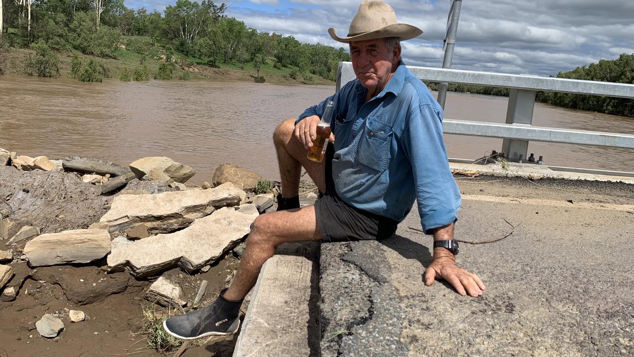 Jim Hillier from Glenmore at Bowen River bridge: “I have done a lot of jobs in my time and this is dumbest thing I have come across.”