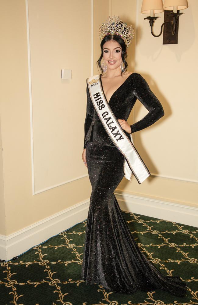 Miss Galaxy, Jazinda Barnes at the Intercontinental Sanctuary Cove hosts the Miss Australia National Final and crowning of three Miss Australia’s on the Gold Coast. Picture: Glenn Campbell