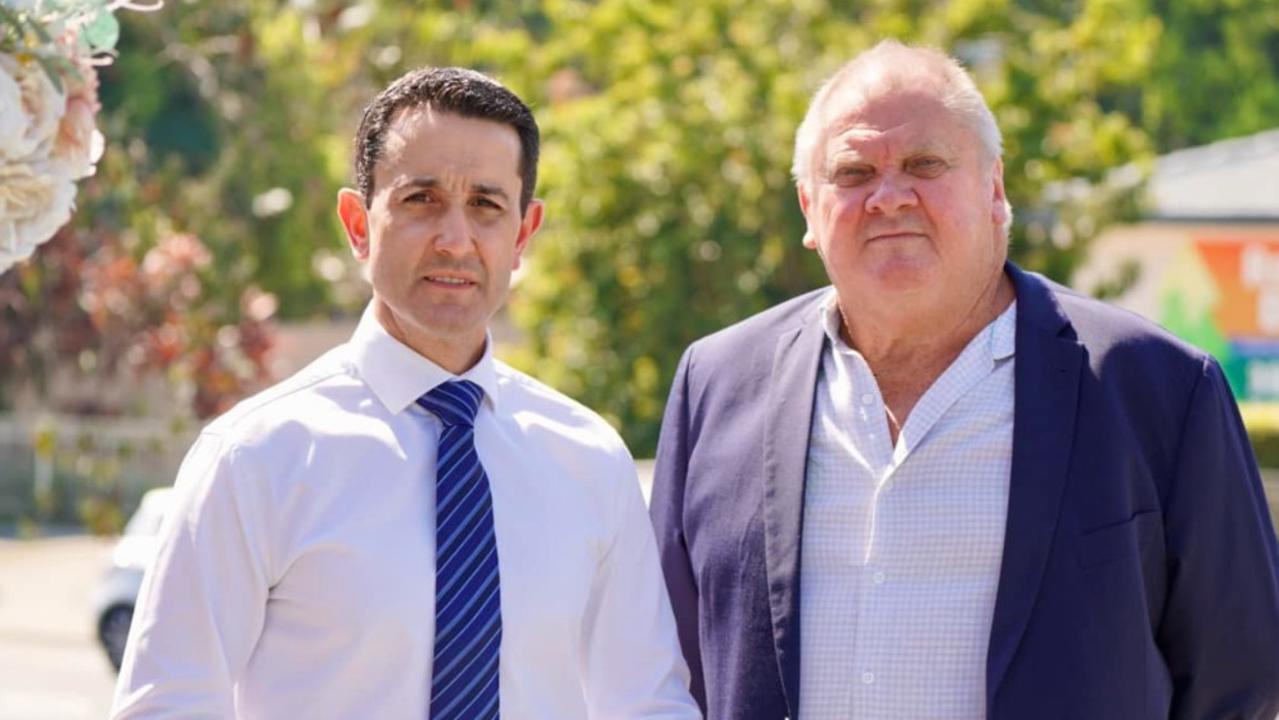 Opposition Leader David Crisafulli stands with LNP Capalaba candidate Russell Field. Picture: Supplied