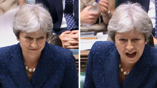 A combination of video grabs of Prime Minister Theresa May giving a statement to the House of Commons on Brexit overnight.