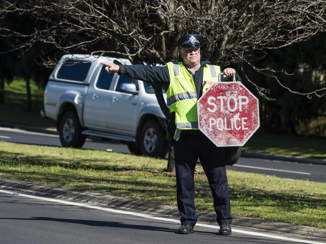 Police check motorists for Covid compliance at the top of the range entry to Toowoomba, Wednesday, August 4, 2021. Picture: Kevin Farmer