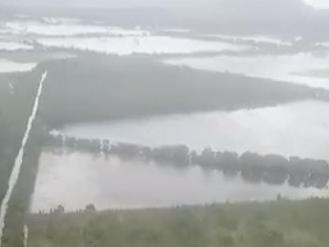 Drone footage shows flood damage to Kerrie McMartin's farm on the Sunshine Coast. Video: Climate Media Centre