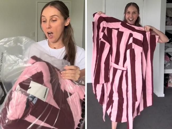 The TikTok viral Hommey robe. Picture TikTok/@kaylajbrannan.