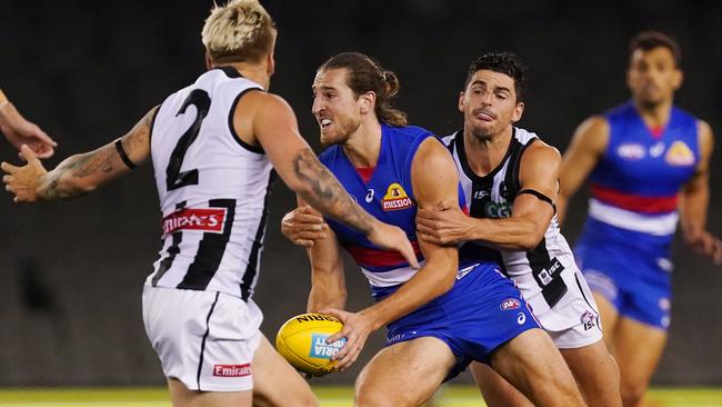 Marcus Bontempelli was very quiet against the Magpies.