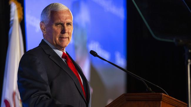 Former Vice President Mike Pence speaks to supporters in Chicago, Illinois. Picture; AFP.