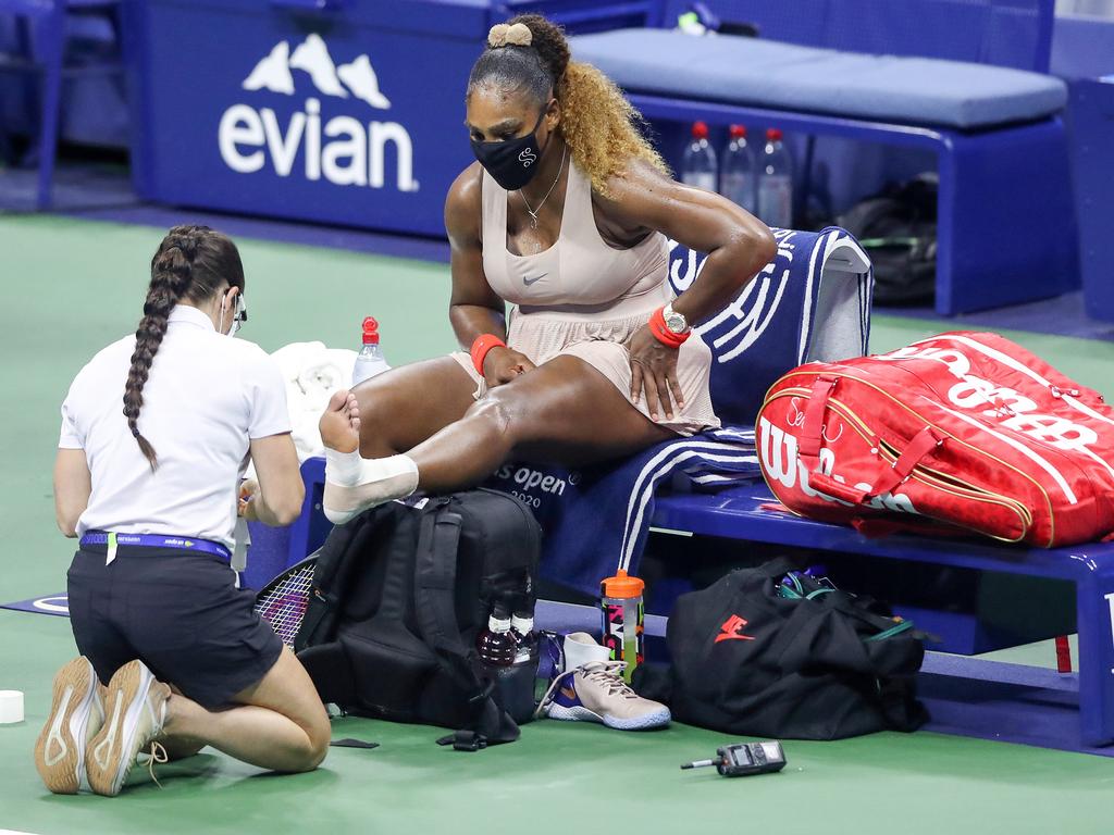 Serena Williams was in real trouble in the third set.