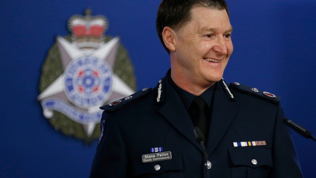 Victorian Police Chief Commissioner Shane Patton announced four people had been fined for their involvement in the Melbourne engagement party. Picture: Darrian Traynor/Getty Images