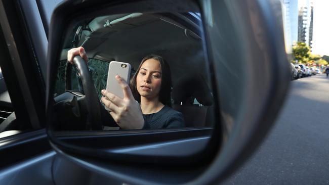 Rochelle Bartlett says its “frightening” people still use their phones while driving. Picture: Alex Coppel.