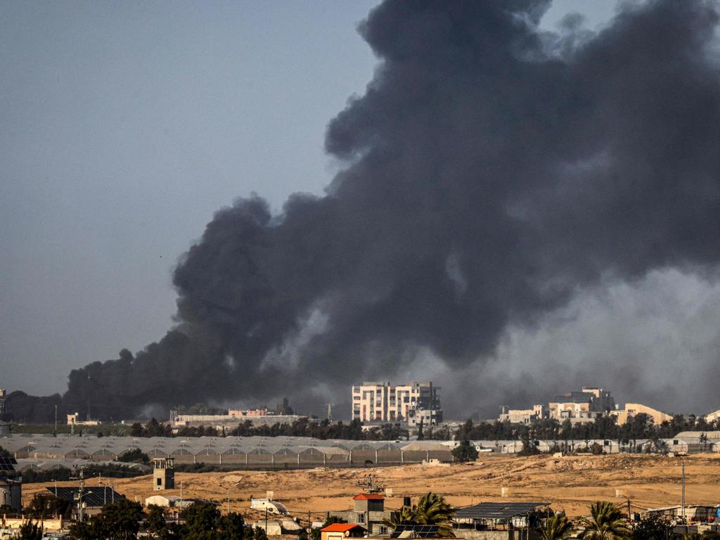 ‘Israel’s war on Hamas is reverberating around the globe’ … smoke over Khan Yunis in the southern Gaza Strip during an Israeli bombardment.