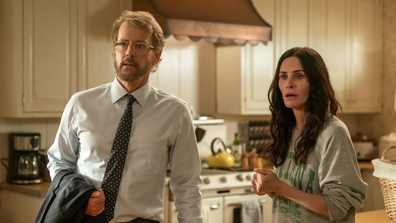 Greg Kinnear is Cox’s onscreen husband. Picture: Binge