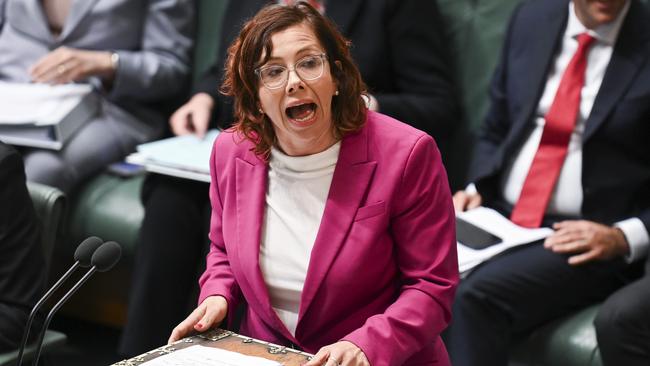 Social Services Minister Amanda Rishworth during question time this week. Picture: NCA NewsWire / Martin Ollman