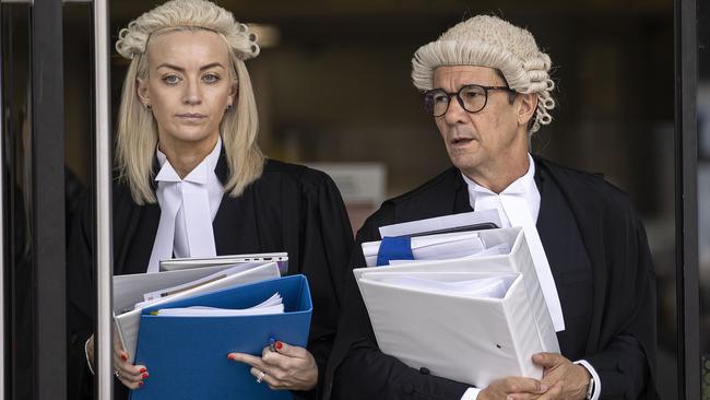 Crown Prosecutor Shane Drumgold and his junior counsel Skye Jerome leave court. Picture: NCA NewsWire / Gary Ramage