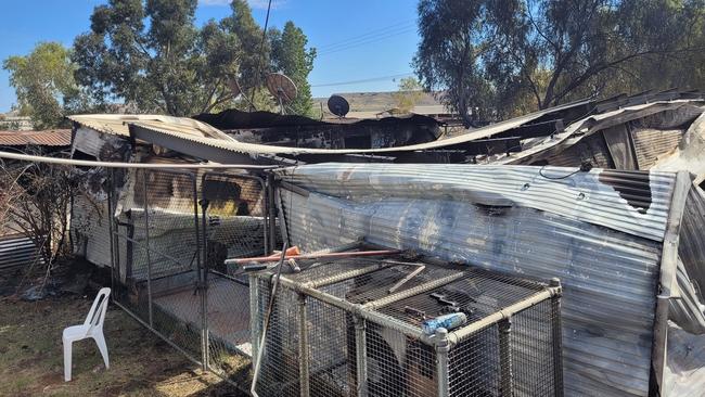 The CatholicCare NT office in Santa Teresa was burnt down on Friday, September 7. Picture: LtyentyeVision