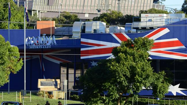 Goodna Services Club was the scene of a violent outburst by a man badly affected by ice.