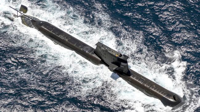 HMAS Rankin is seen during the AUSINDEX 21 maritime exercise in Darwin earlier this month. Picture: Getty Images