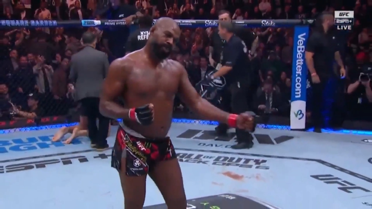 Jon Jones does the 'Trump dance' after UFC victory